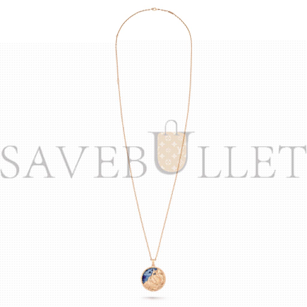 VAN CLEEF ARPELS ZODIAQUE LONG NECKLACE PISCIUM (PISCES) - ROSE GOLD, SODALITE  VCARP9RG00